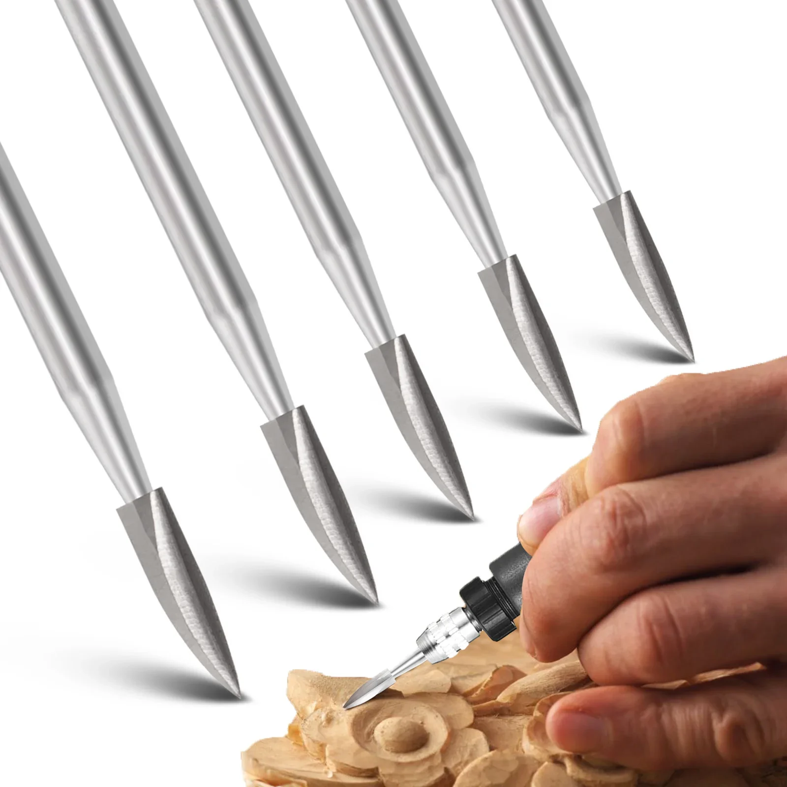 Wood Chisel Set - 5 Pcs Rotary Tool Wood Carving