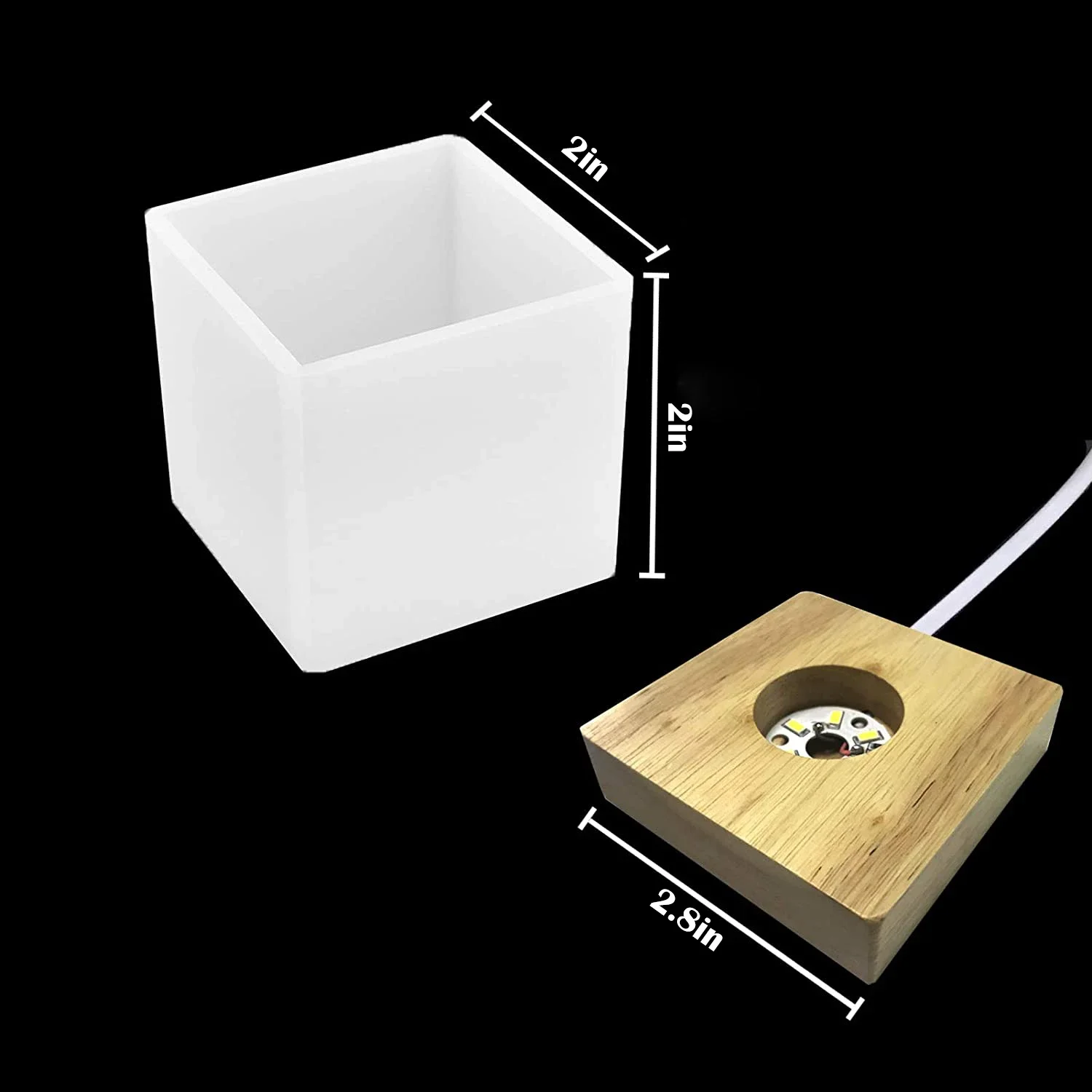 Square Light Resin Mold,led Si - Woodworking Resin ulasan dan harga