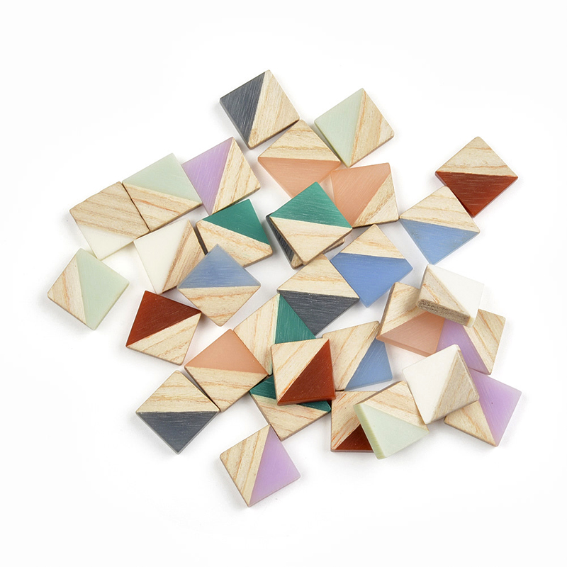 20PCS Square Round Star Heart  - Woodworking Resin ulasan dan harga
